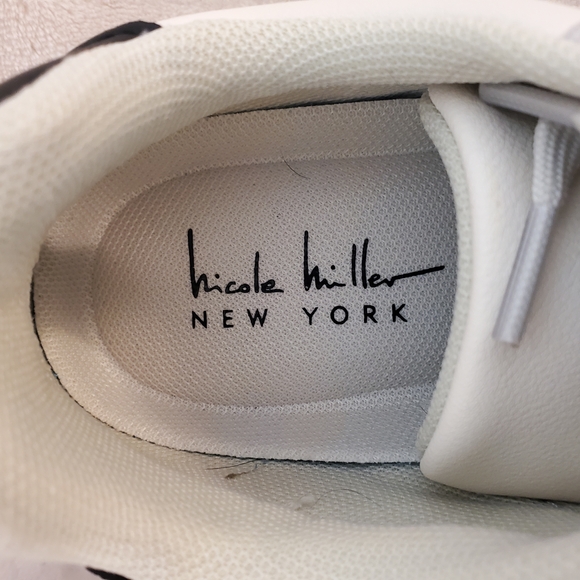 Stylish Nicole MIiller Cream and Black Sneakers - Picture 3 of 5